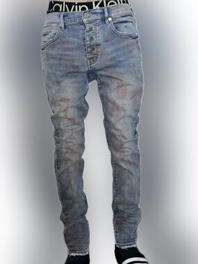 Purple brand like new distressed oil coated like new rare wash #cid waist 33 men